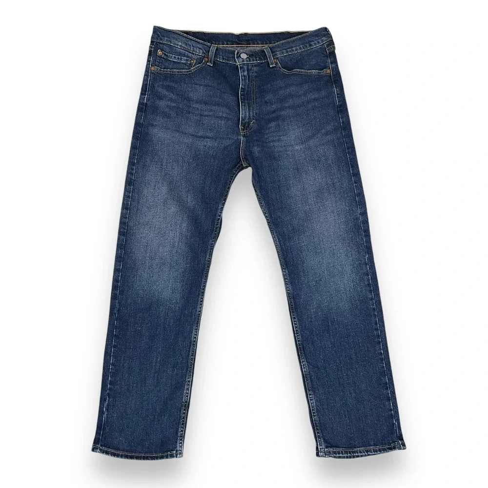 Levis Jeans Men 33x30 (ACTUAL 32x27.5) Dark Blue 505 Straight Cowboy Regular